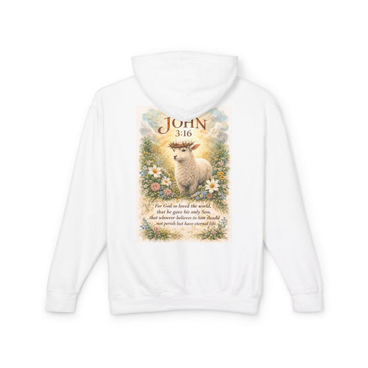 Christian Lamb Hoodie — John 3:16 Inspirational Hoodie